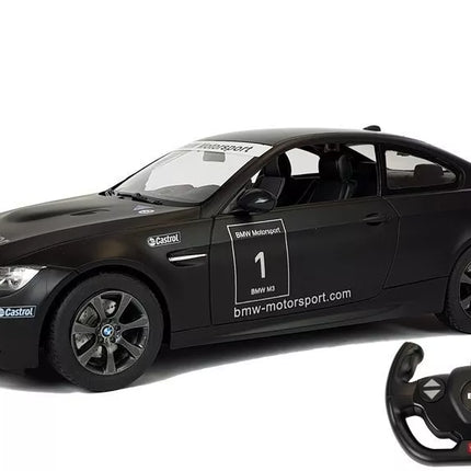 BMW M3 RASTAR 1:14 – juodas nuotolinio valdymo automobilis (2.4G)