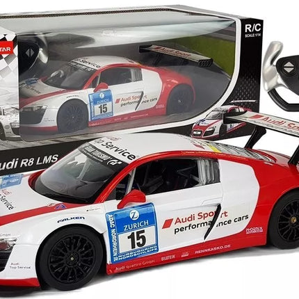 Automobilis R/C Audi R8 LMS Rastar 1:14 Baltai raudonas
