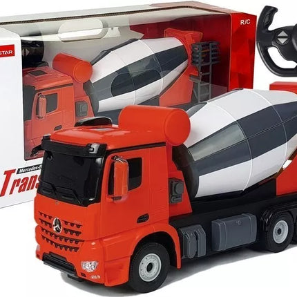 RC betono maišyklė Mercedes‑Benz Arocs Rastar 1:14 – raudona