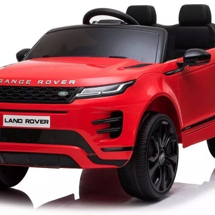 Range Rover Evoque – elektrinis vaikiškas automobilis, raudonos spalvos
