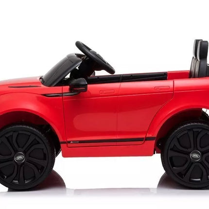 Range Rover Evoque – elektrinis vaikiškas automobilis, raudonos spalvos