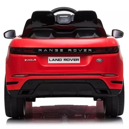 Range Rover Evoque – elektrinis vaikiškas automobilis, raudonos spalvos
