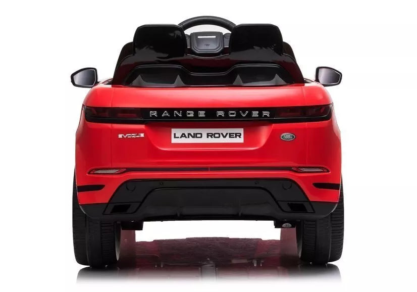 Range Rover Evoque – elektrinis vaikiškas automobilis, raudonos spalvos