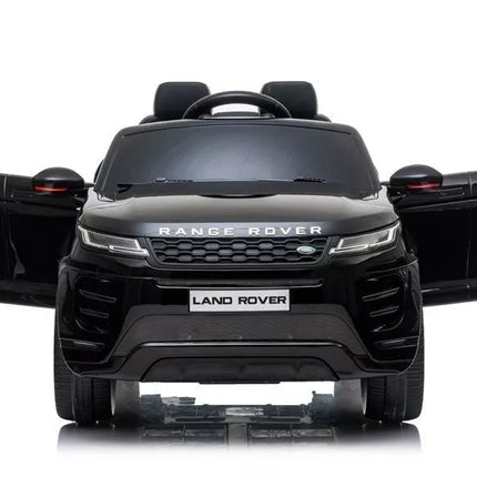 Range Rover Evoque – elektrinis vaikiškas automobilis, juodos spalvos