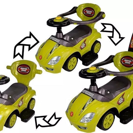 Paspiriamoji Mašinėlė Mega Car 3in1 – geltona
