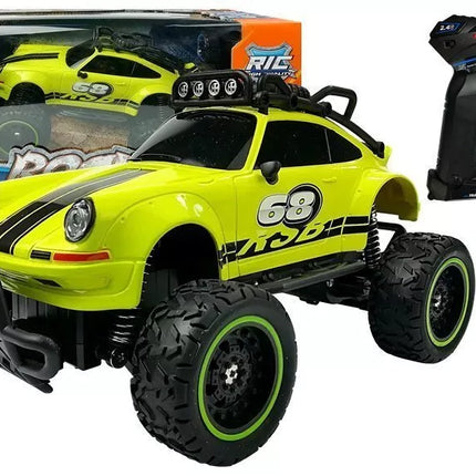Nuotoliniu būdu valdomas bekelės automobilis Off-road R/C Beetle – žalias, 2.4G