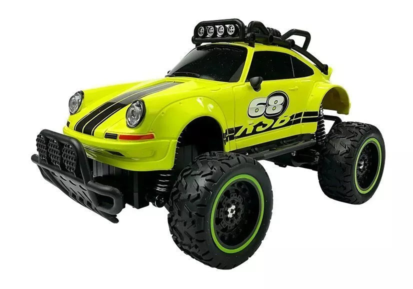 Nuotoliniu būdu valdomas bekelės automobilis Off-road R/C Beetle – žalias, 2.4G