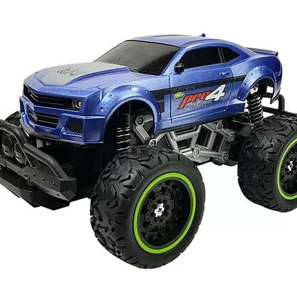 Nuotoliniu būdu valdomas bekelės automobilis Off-road R/C Blue High Wheels – mėlynas, 2.4G
