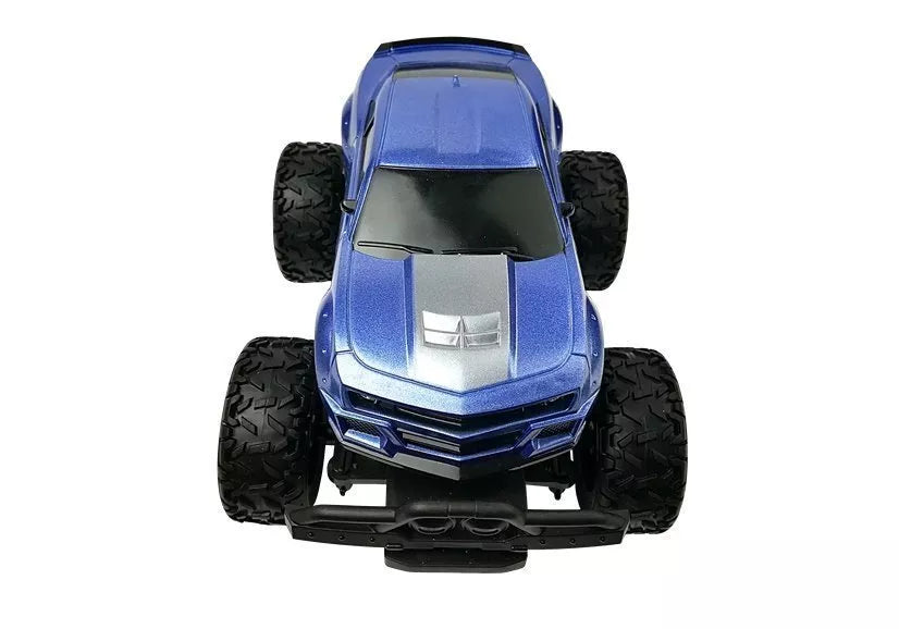 Nuotoliniu būdu valdomas bekelės automobilis Off-road R/C Blue High Wheels – mėlynas, 2.4G