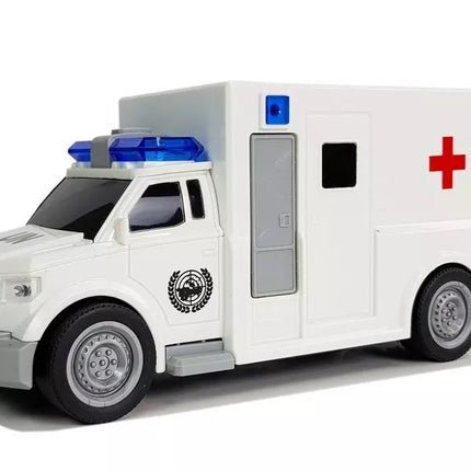 Interaktyvi greitosios pagalbos mašina Ambulance 1:20 su trinties pavara ir garsais