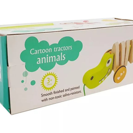 Medinis krokodilas ant ratukų