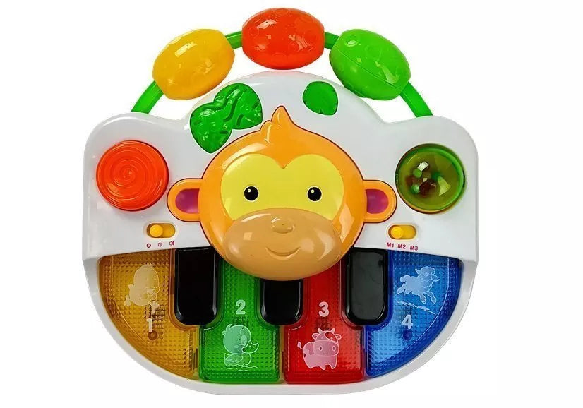 Muzikinis pianinas su beždžionėle
