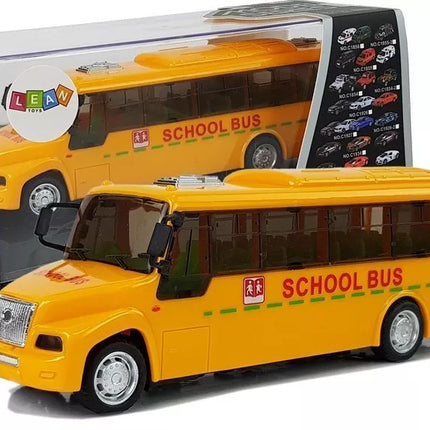 Pavasarinės pavaros mokyklinis autobusas su šviesomis, garsais ir atsidarančiomis durimis