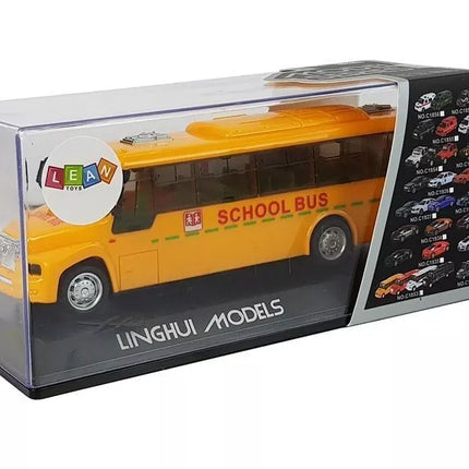 Pavasarinės pavaros mokyklinis autobusas su šviesomis, garsais ir atsidarančiomis durimis