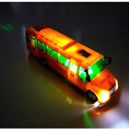 Pavasarinės pavaros mokyklinis autobusas su šviesomis, garsais ir atsidarančiomis durimis