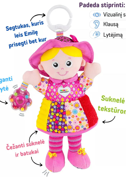 Sensorinis žaislas - lėlė „Mano draugė Emilė“