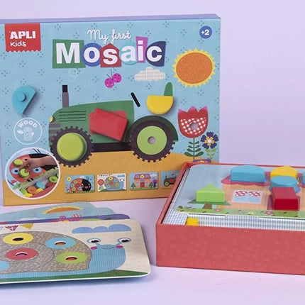 Mokomasis žaidimas-dėlionė „Mano pirmoji medinė mozaika“
