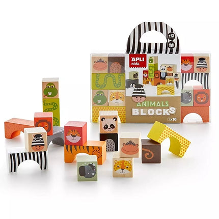 APLI Medinės kaladėlės „Gyvūnai“