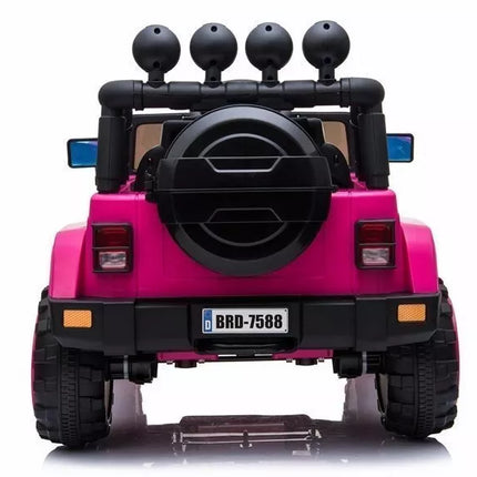 Elektrinis vaikiškas automobilis BRD‑7588 – rožinis, su pulteliu tėvams
