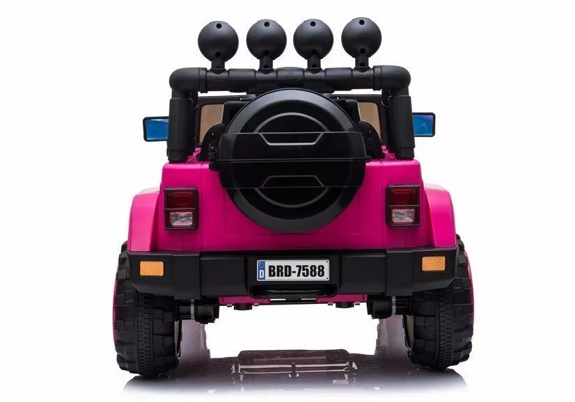 Elektrinis vaikiškas automobilis BRD‑7588 – rožinis, su pulteliu tėvams
