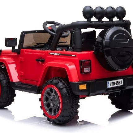 BRD‑7588 raudonas elektrinis vaikiškas visureigis – 12V