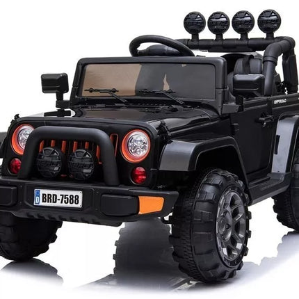 BRD‑7588 juodas elektrinis vaikiškas visureigis – 12V
