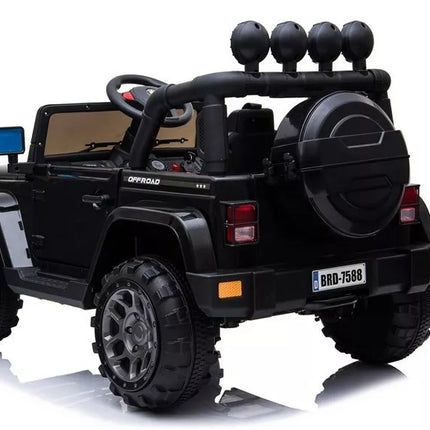 BRD‑7588 juodas elektrinis vaikiškas visureigis – 12V