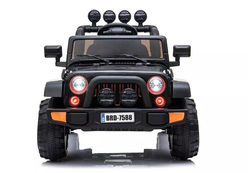 BRD‑7588 juodas elektrinis vaikiškas visureigis – 12V