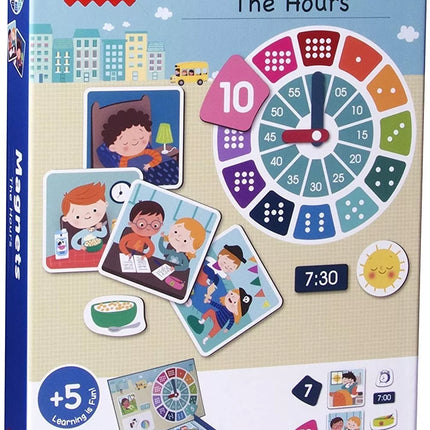 Magnetinis žaidimas-dėlionė „Valandos”