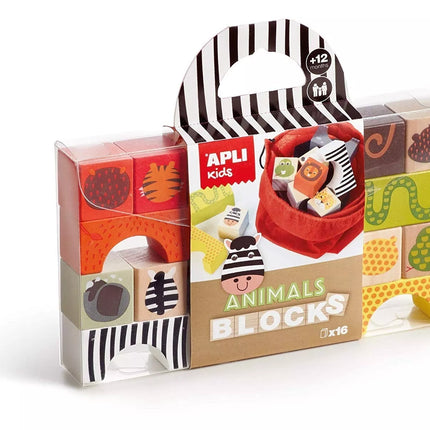 APLI Medinės kaladėlės „Gyvūnai“