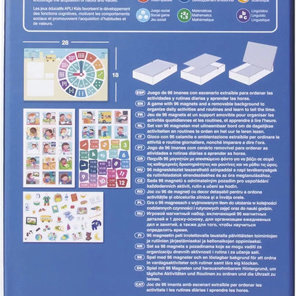 Magnetinis žaidimas-dėlionė „Valandos”