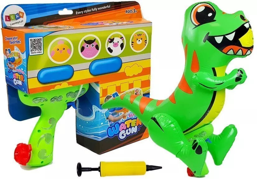 Didelis pripučiamas dinozauro vandens šautuvas