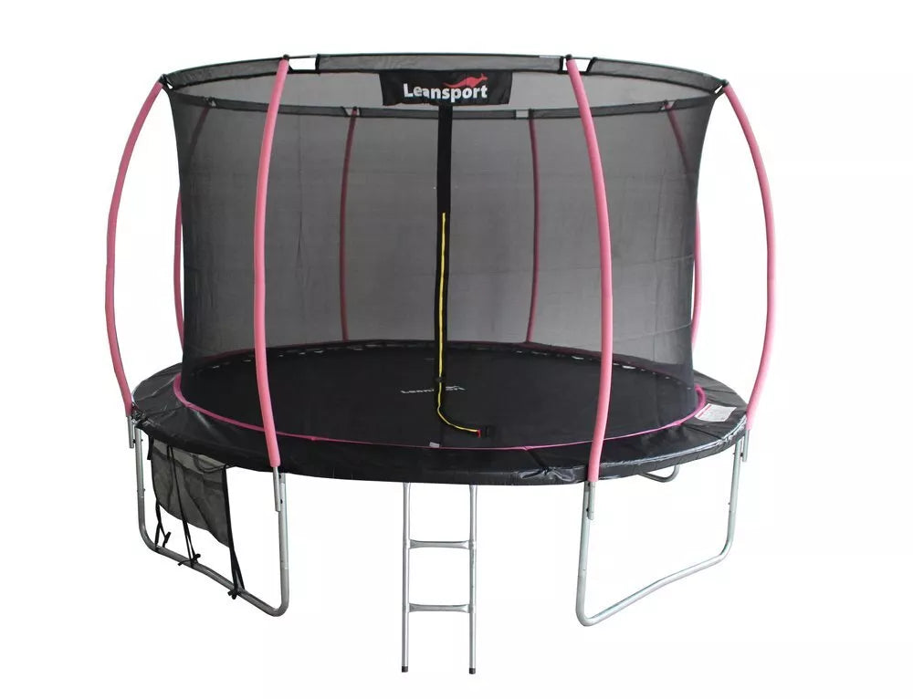 LEAN Sport Max 12ft (366 cm) batutas – juodas su rožiniais akcentais