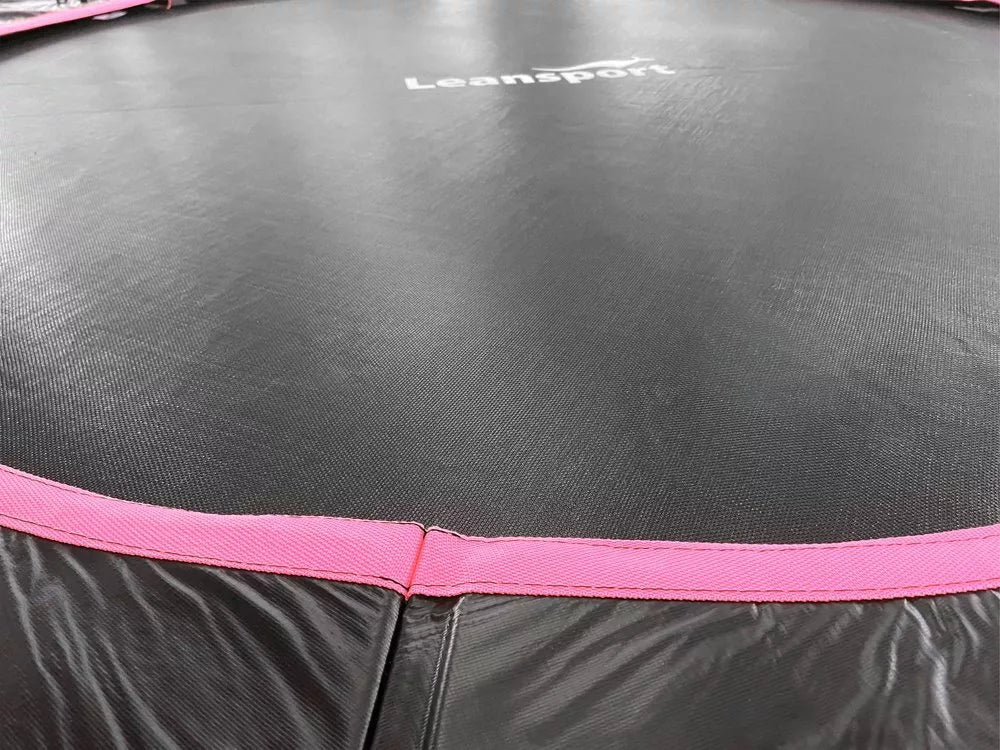 LEAN Sport Max 12ft (366 cm) batutas – juodas su rožiniais akcentais