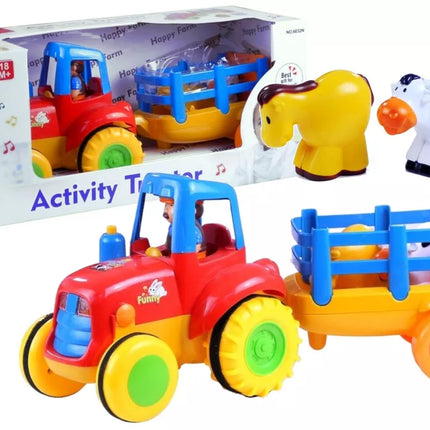 Traktorių ir priekabų rinkinys vaikams