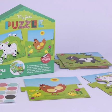 Apli Kids dėlionė su lipdukais „Gyvūnai“