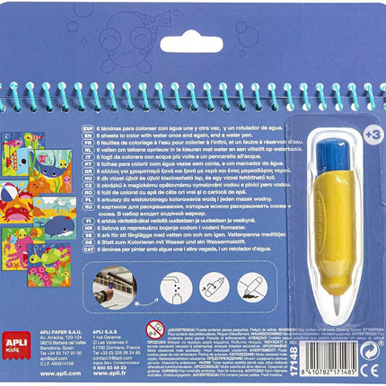 Spalvinimo knygelė „Vandenynas“ su vandens pieštuku