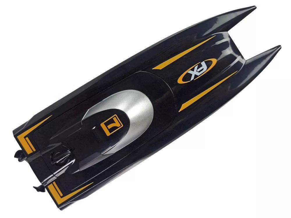 Nuotoliniu būdu valdoma greitaeigė valtis 1:47, 2.4G, juoda