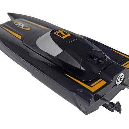Nuotoliniu būdu valdoma greitaeigė valtis 1:47, 2.4G, juoda