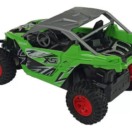 Nuotoliniu būdu valdomas bekelės automobilis Cross Country 1:16, 27 MHz – žalias