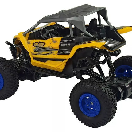 Nuotoliniu būdu valdomas bekelės automobilis Cross Country 1:16, 27 MHz – geltonas