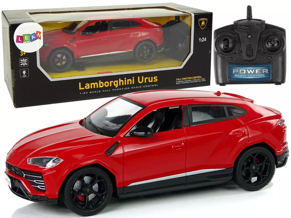 Automobilis R/C 1:24 Lamborghini Urus Red 2.4 G žibintai