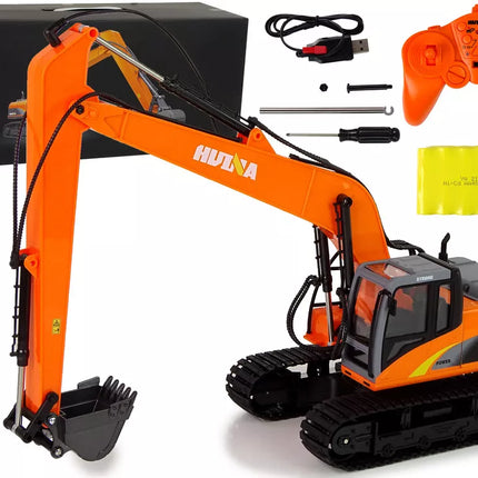 Profesionalus vikšrinis ekskavatorius, valdomas nuotoliniu būdu 2,4 GHz LED žibintai 15 funkcijų