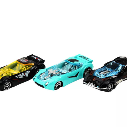 Žaislinių automobilių rinkinys lagamine