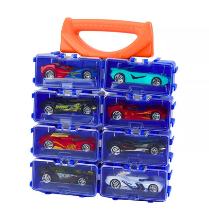 Žaislinių automobilių rinkinys lagamine