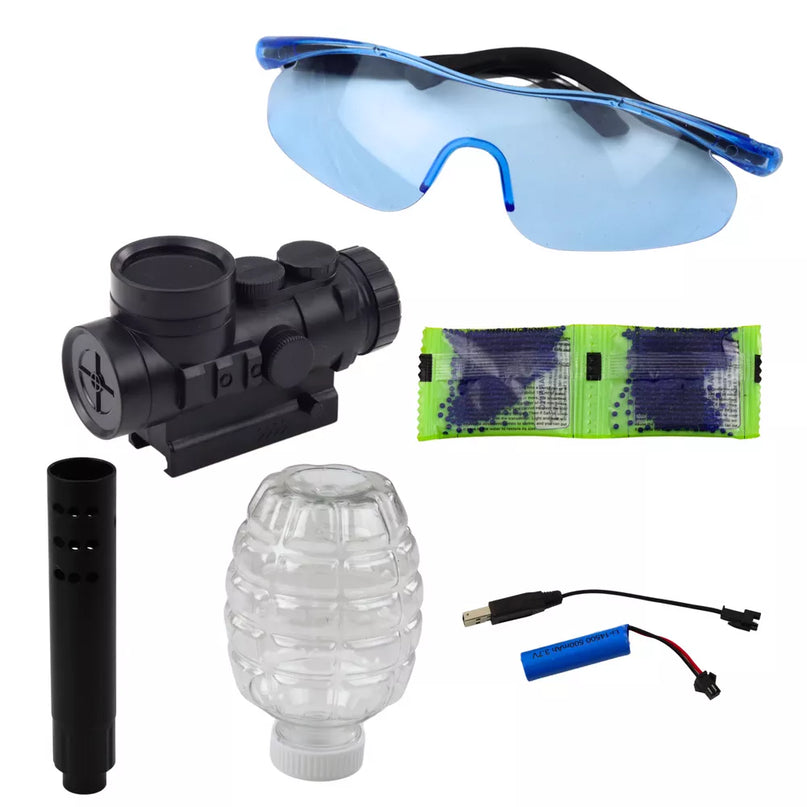 Oranžinis gelinių kamuoliukų AK47 šautuvas