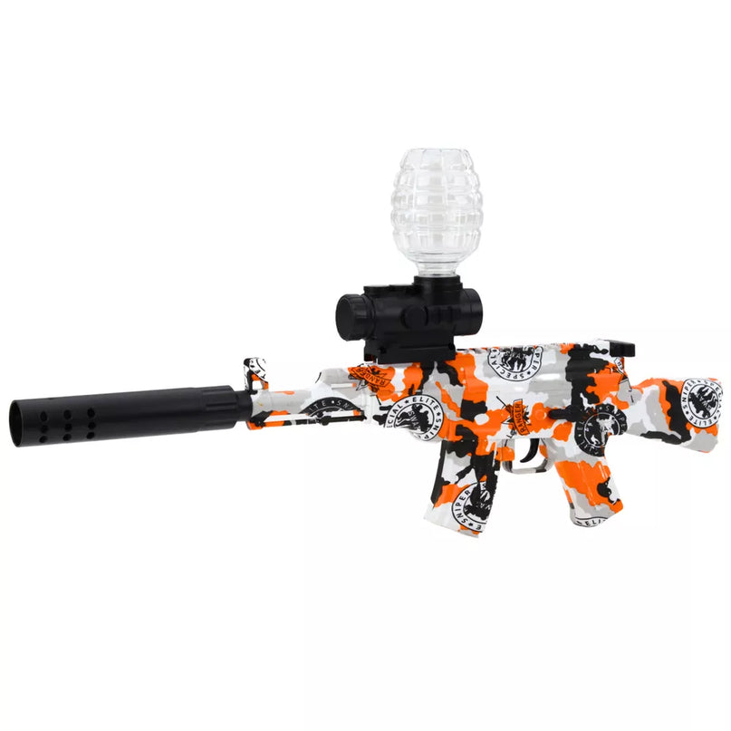 Oranžinis gelinių kamuoliukų AK47 šautuvas