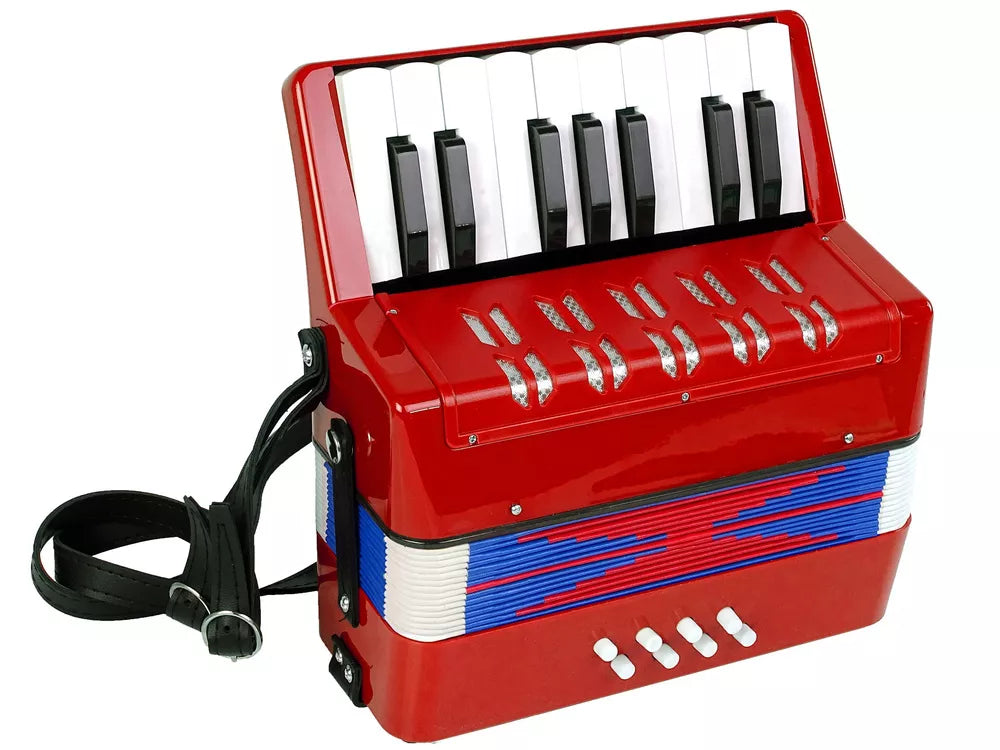 Raudonas akordeonas vaikams