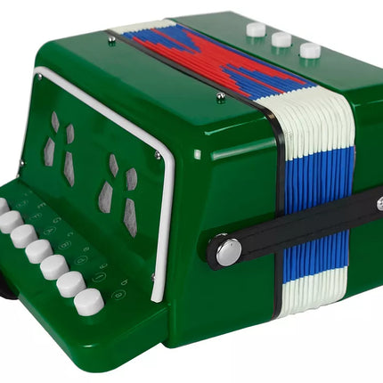 Žalias akordeonas jaunam muzikantui