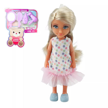 Lėlės rinkinys su lova ir veidrodžiu